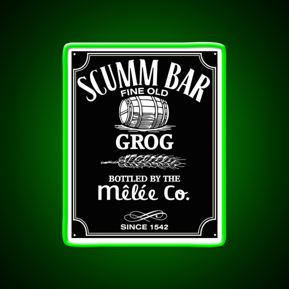 Monkey Island Scumm Bar Grog Gadgets Whiskey Drink Bar Led Neon Sign Rgb Color