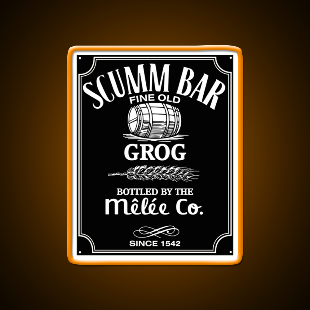 Monkey Island Scumm Bar Grog Gadgets Whiskey Drink Bar Led Neon Sign Rgb Color