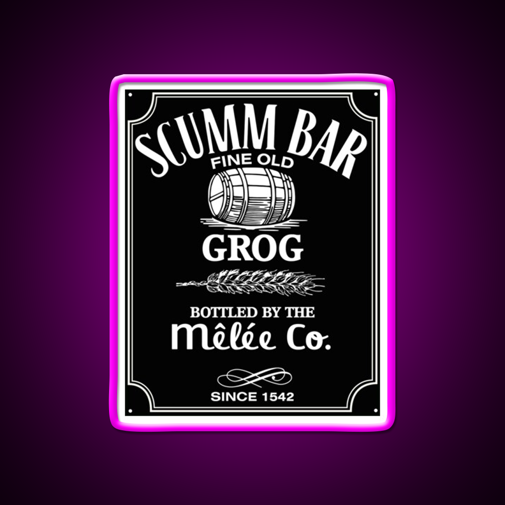 Monkey Island Scumm Bar Grog Gadgets Whiskey Drink Bar Led Neon Sign Rgb Color