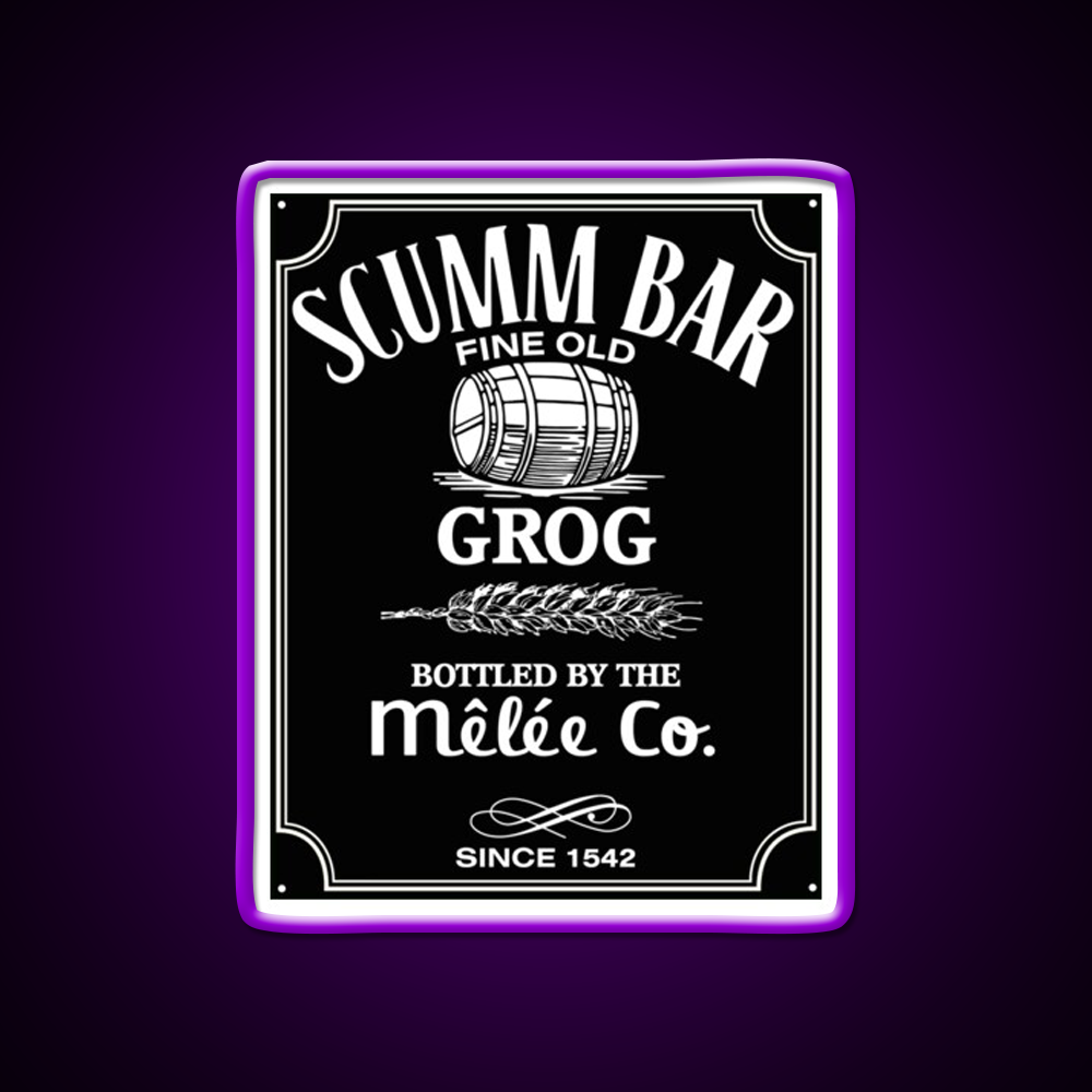 Monkey Island Scumm Bar Grog Gadgets Whiskey Drink Bar Led Neon Sign Rgb Color