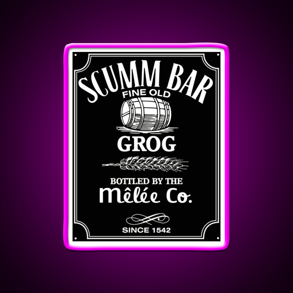 Monkey Island Scumm Bar Grog Gadgets Whiskey Drink Bar Led Neon Sign Rgb Color - Shineneon
