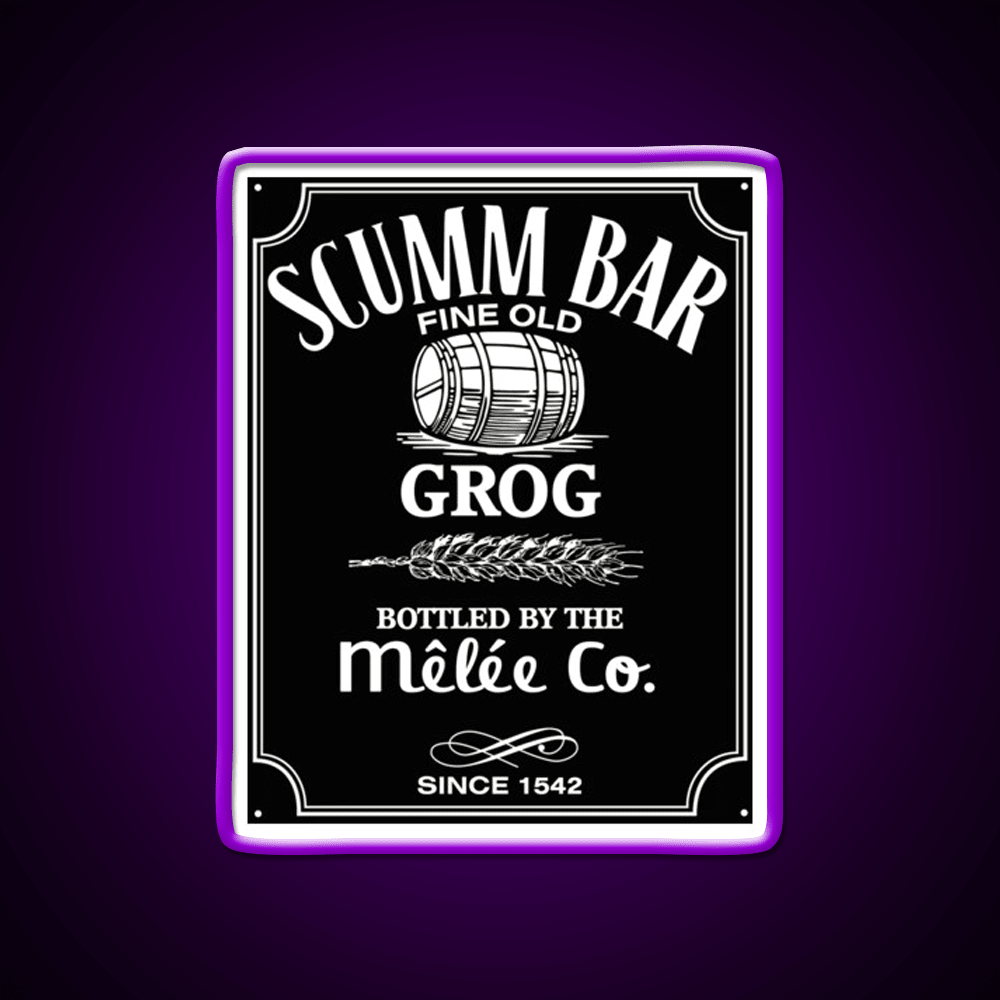 Monkey Island Scumm Bar Grog Gadgets Whiskey Drink Bar Led Neon Sign Rgb Color - Shineneon