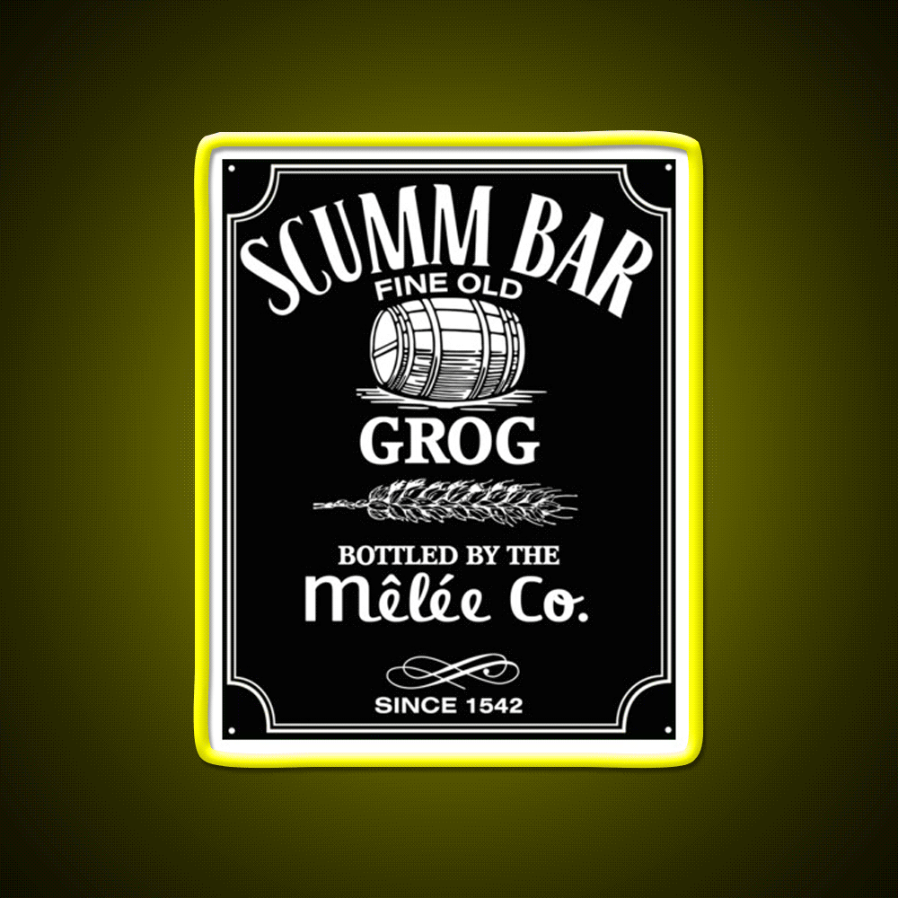 Monkey Island Scumm Bar Grog Gadgets Whiskey Drink Bar Led Neon Sign Rgb Color