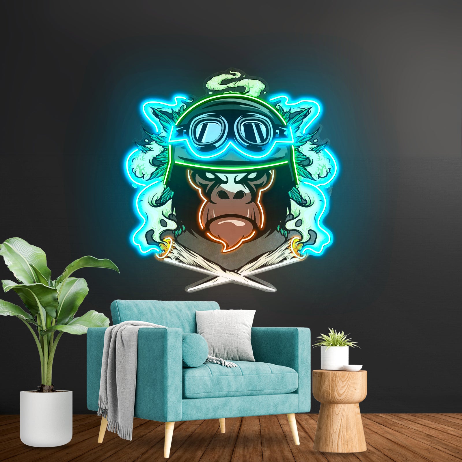 Monkey Soldier Led Neon Sign Light Custom Led Signs