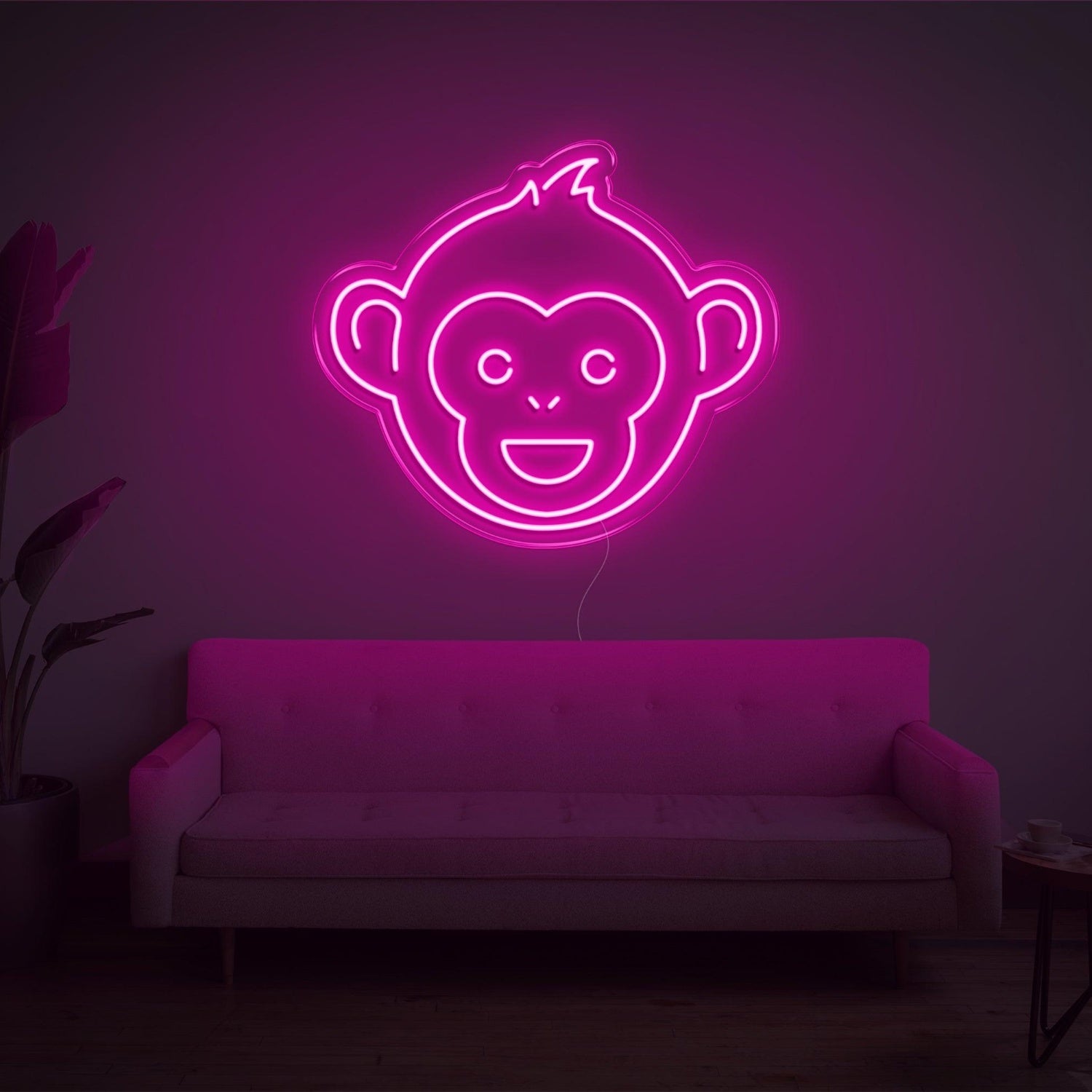 Monkey V2 Purple Cartoon Led Neon Sign For Living Room Kids Room Decor | Shineneon