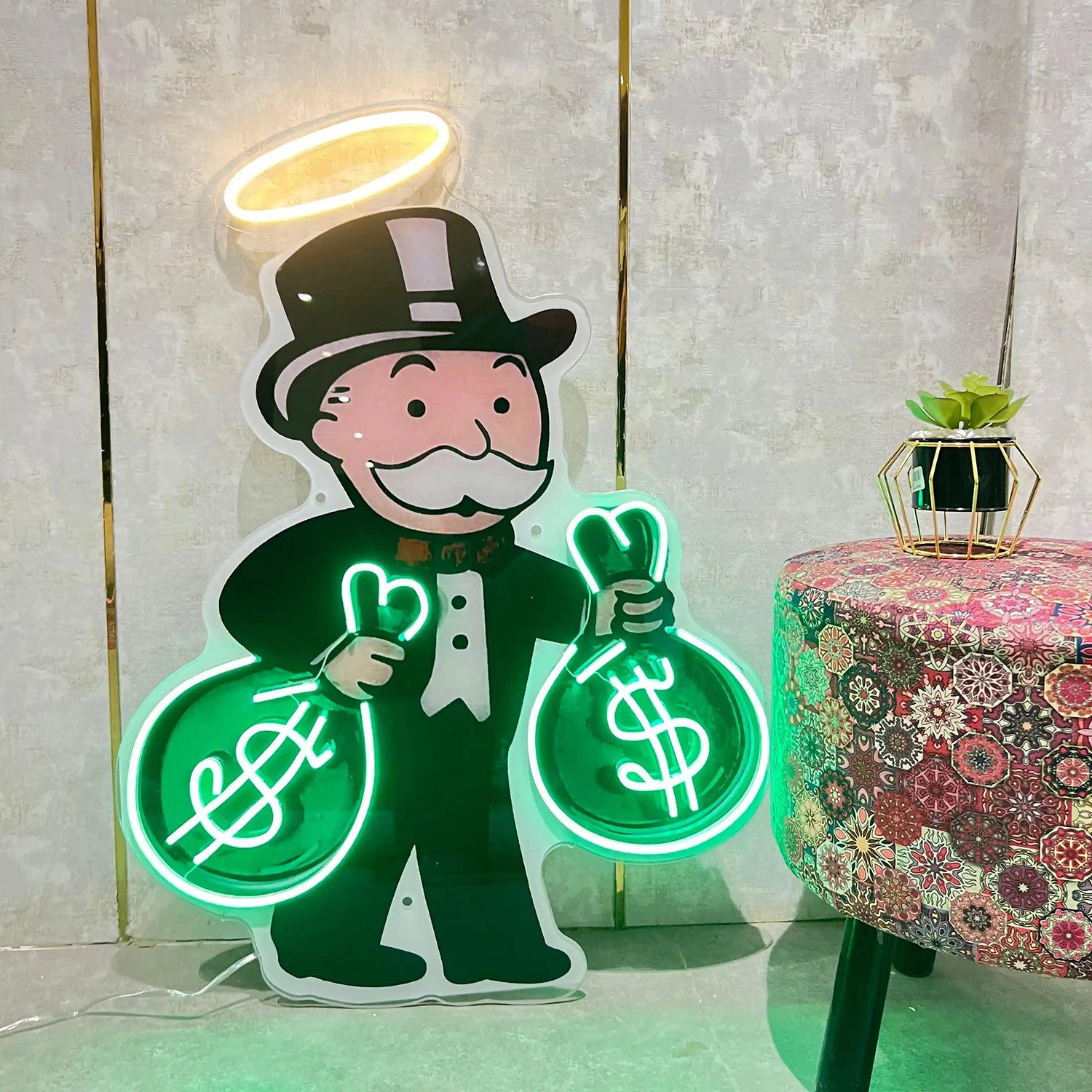 Monopoly Advance To Go Green Orange LED Neon Sign for Outdoor Business | Shineneon