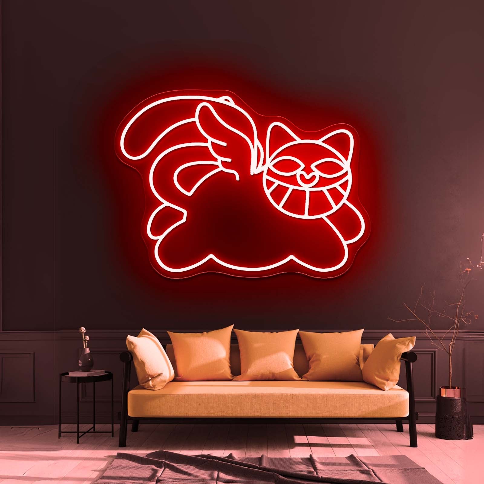Monsieur Chat Funny Cat Artistic Neon Signs Wall Art Led Signs - Shineneon