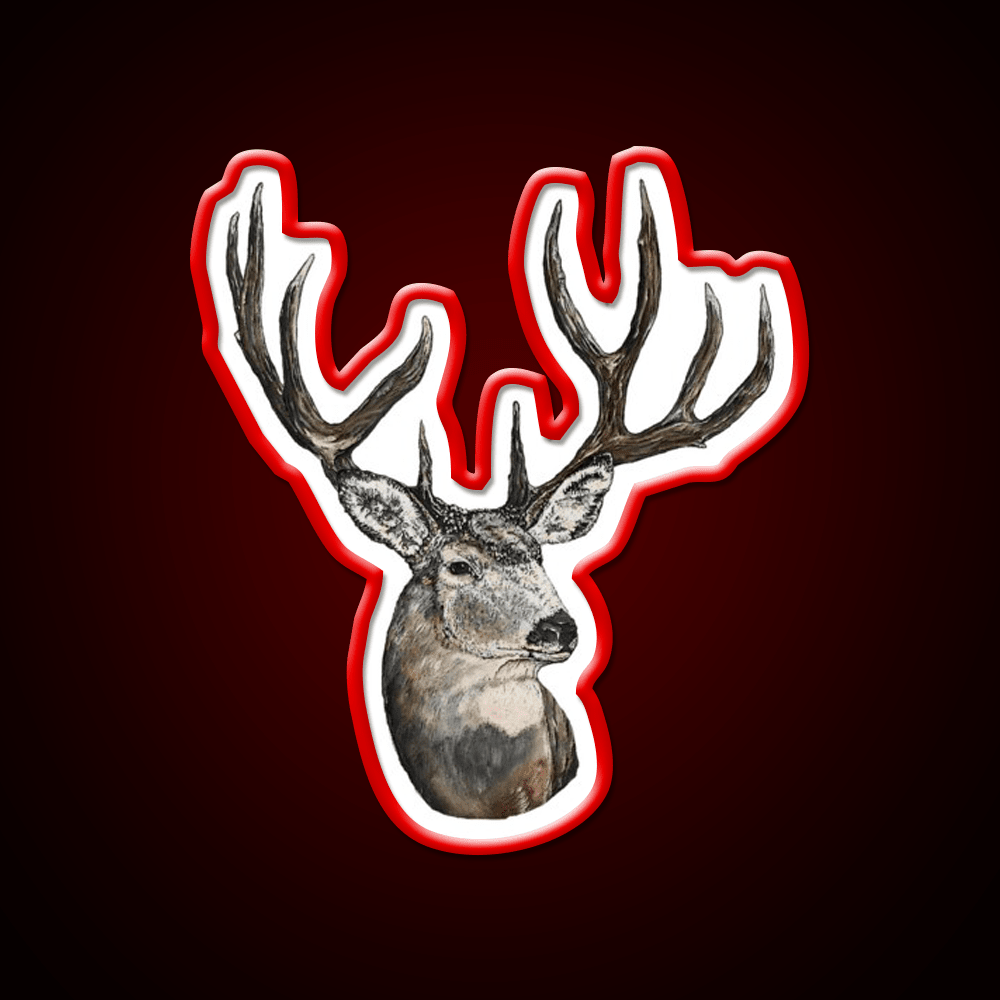 Monster Mule Deer Buck Fast Food Led Neon Sign For Burger Place Rgb Color - Shineneon