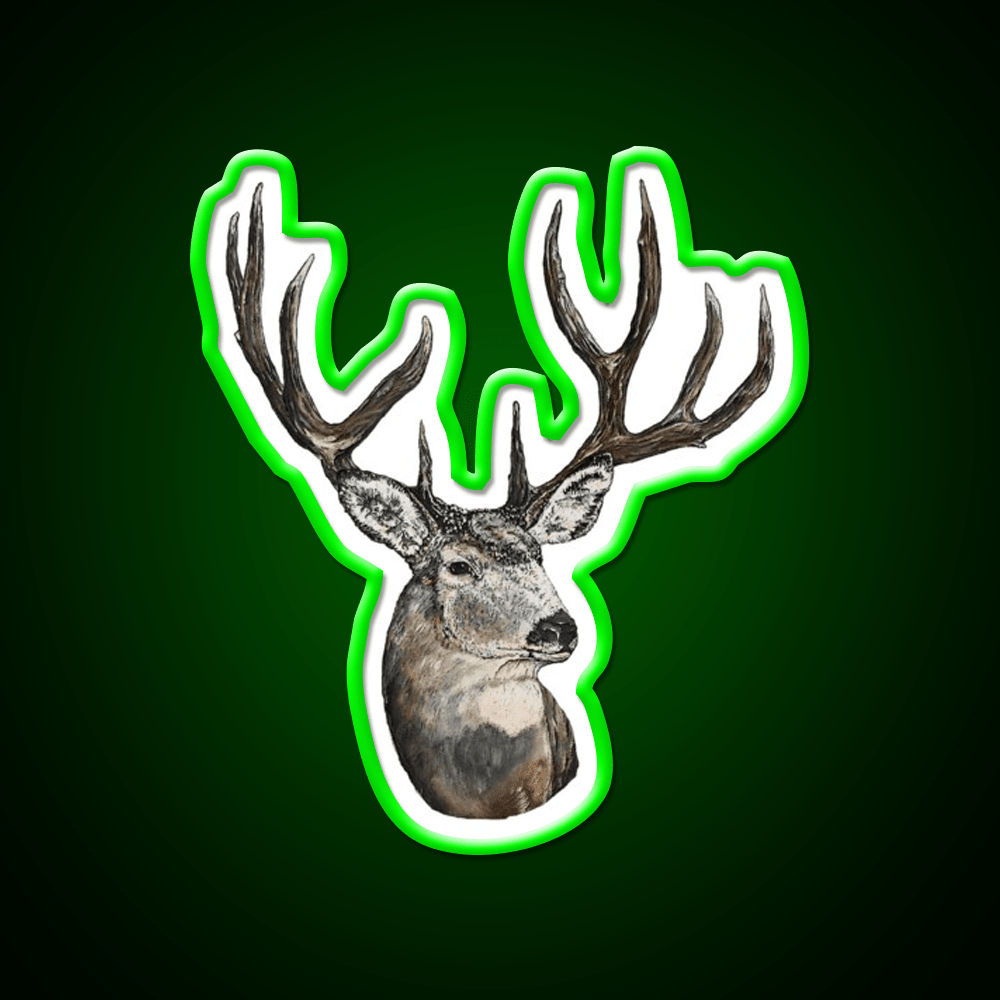 Monster Mule Deer Buck Fast Food Led Neon Sign For Burger Place Rgb Color - Shineneon