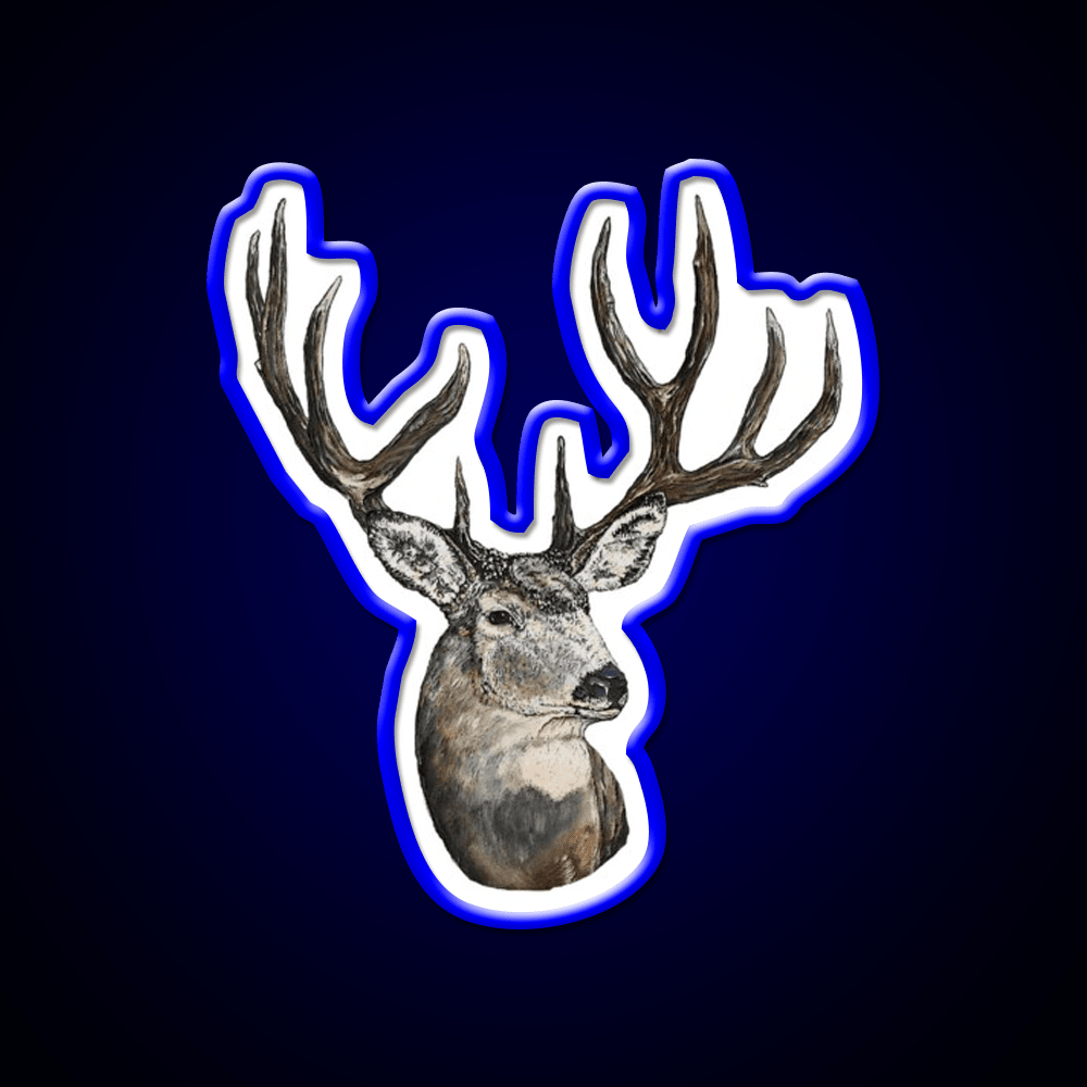 Monster Mule Deer Buck Fast Food Led Neon Sign For Burger Place Rgb Color - Shineneon