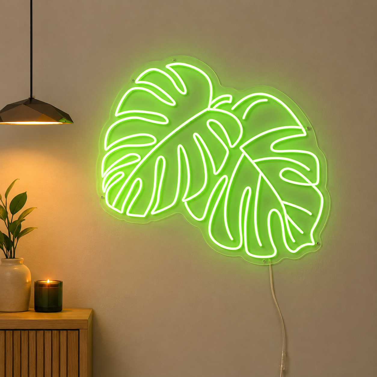 Monstera Leaf Wall Decor LED Neon Sign main product image