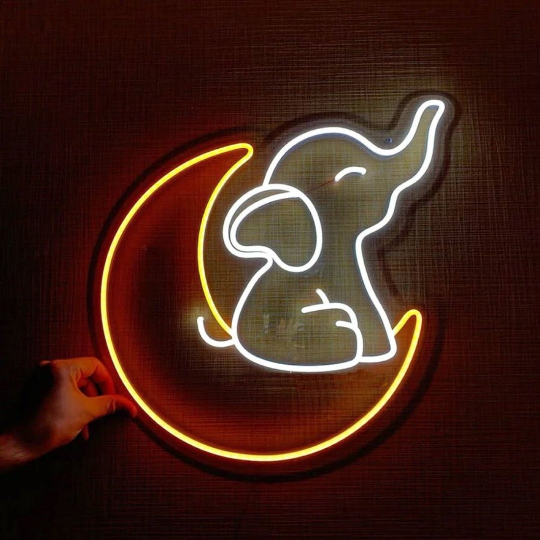Moon And Elephant Led Sign Business Neon Sign - Shineneon