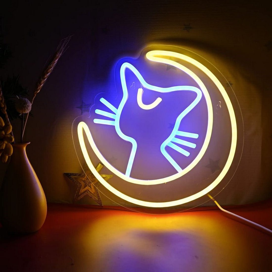Moon Cat Led Sign Business Neon Sign - Shineneon