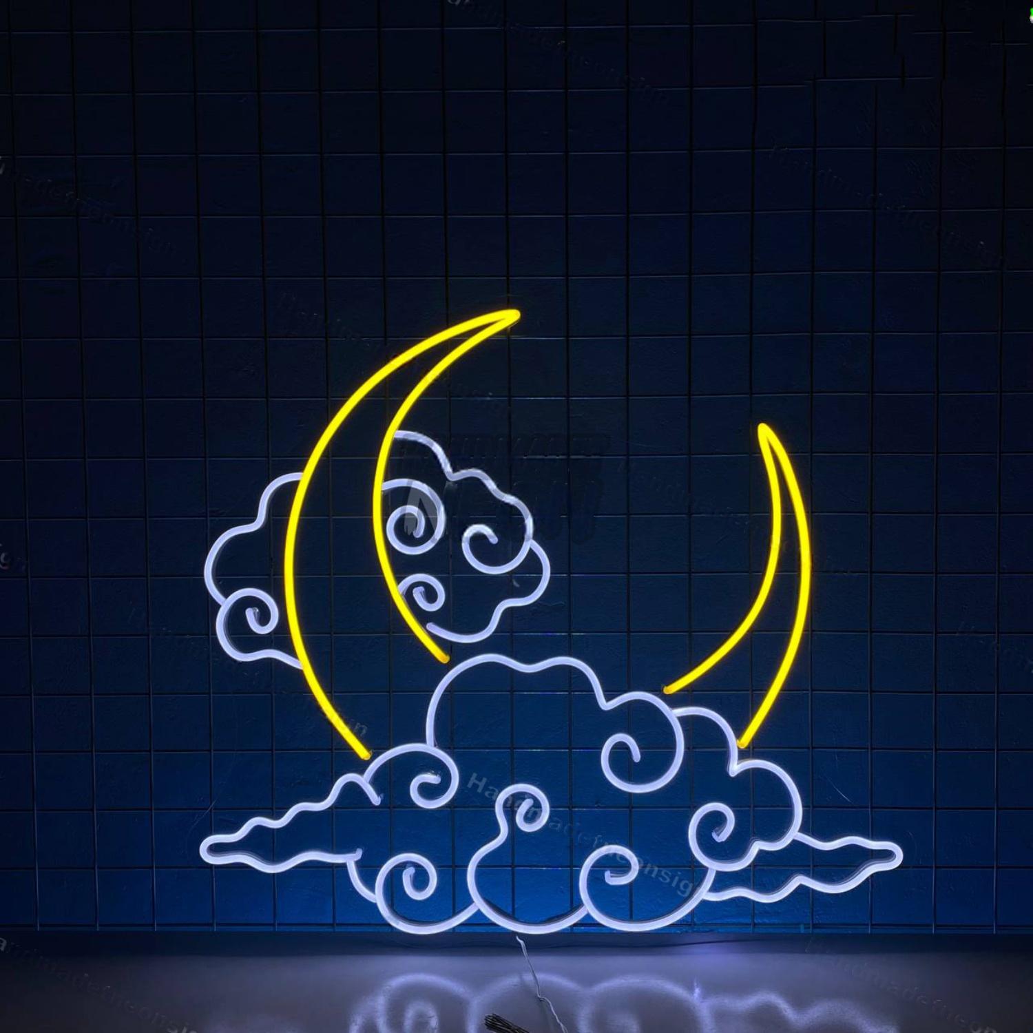 Moon Cloud Led Neon Sign Galaxy Universe Neon Light | Shineneon