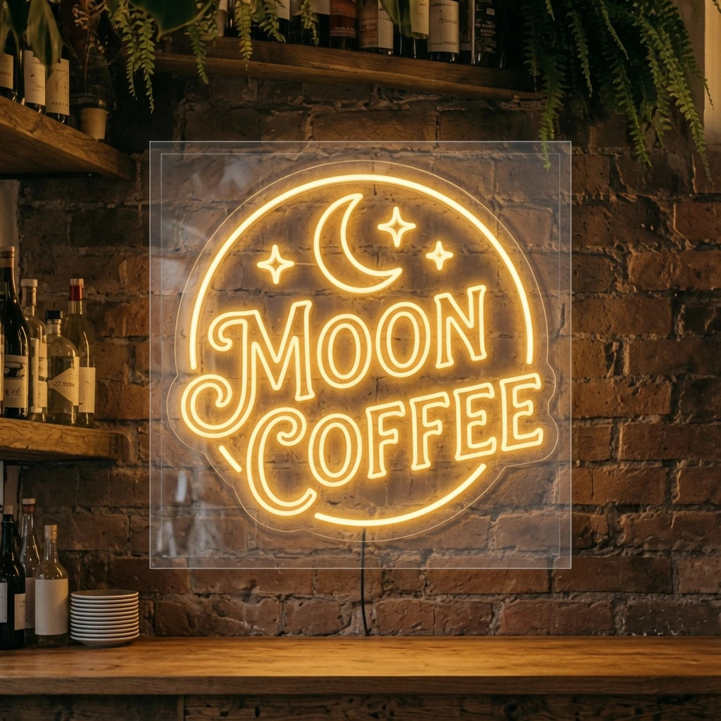 Moon Coffee LED Neon Sign - 01 Original Product Image