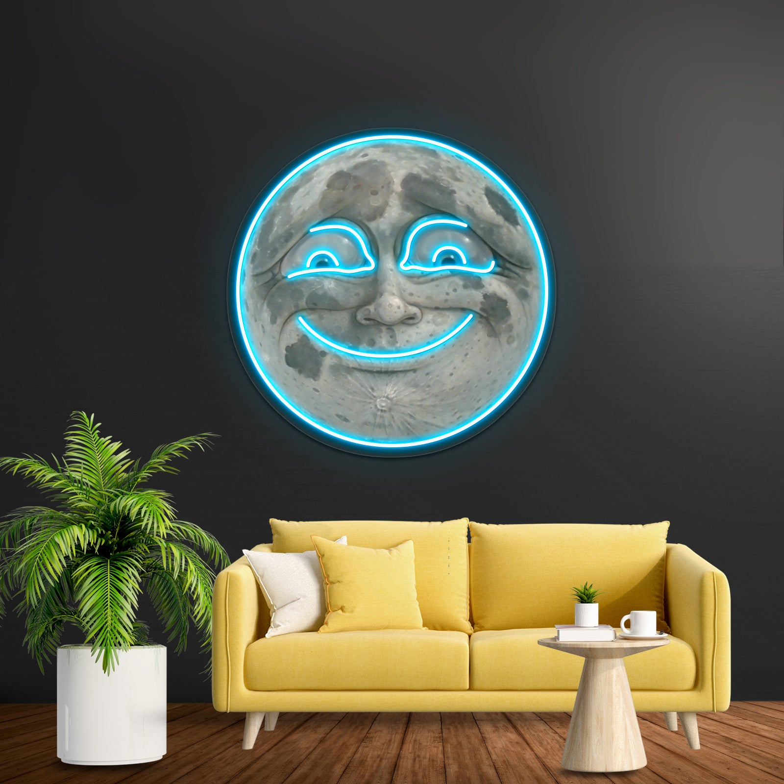 Moon Face Artwork Neon Wall Signs | Shineneon