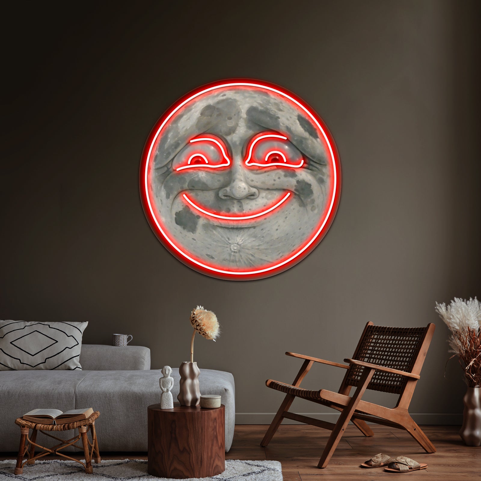 Moon Face Artwork Neon Wall Signs | Shineneon