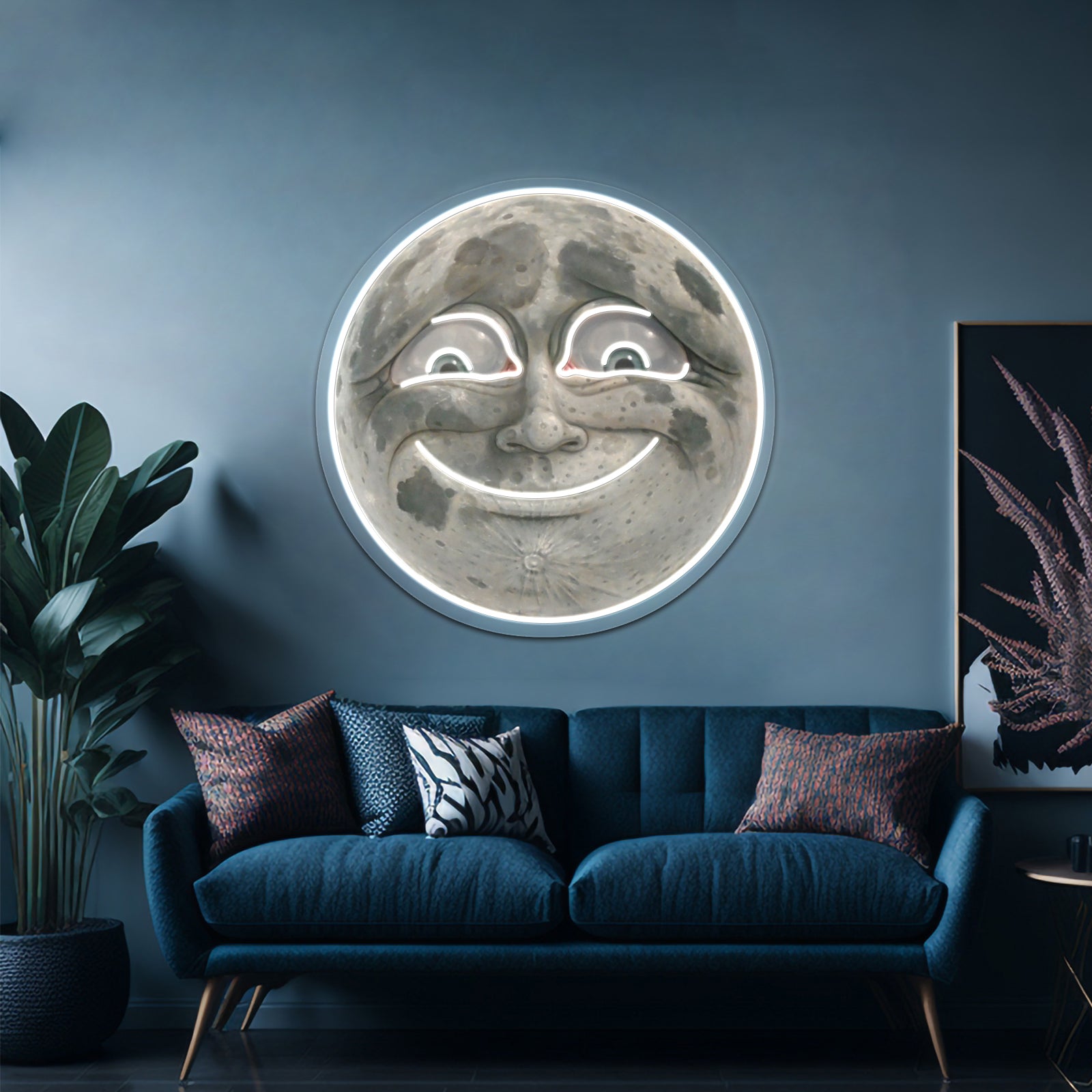 Moon Face Artwork Neon Wall Signs | Shineneon