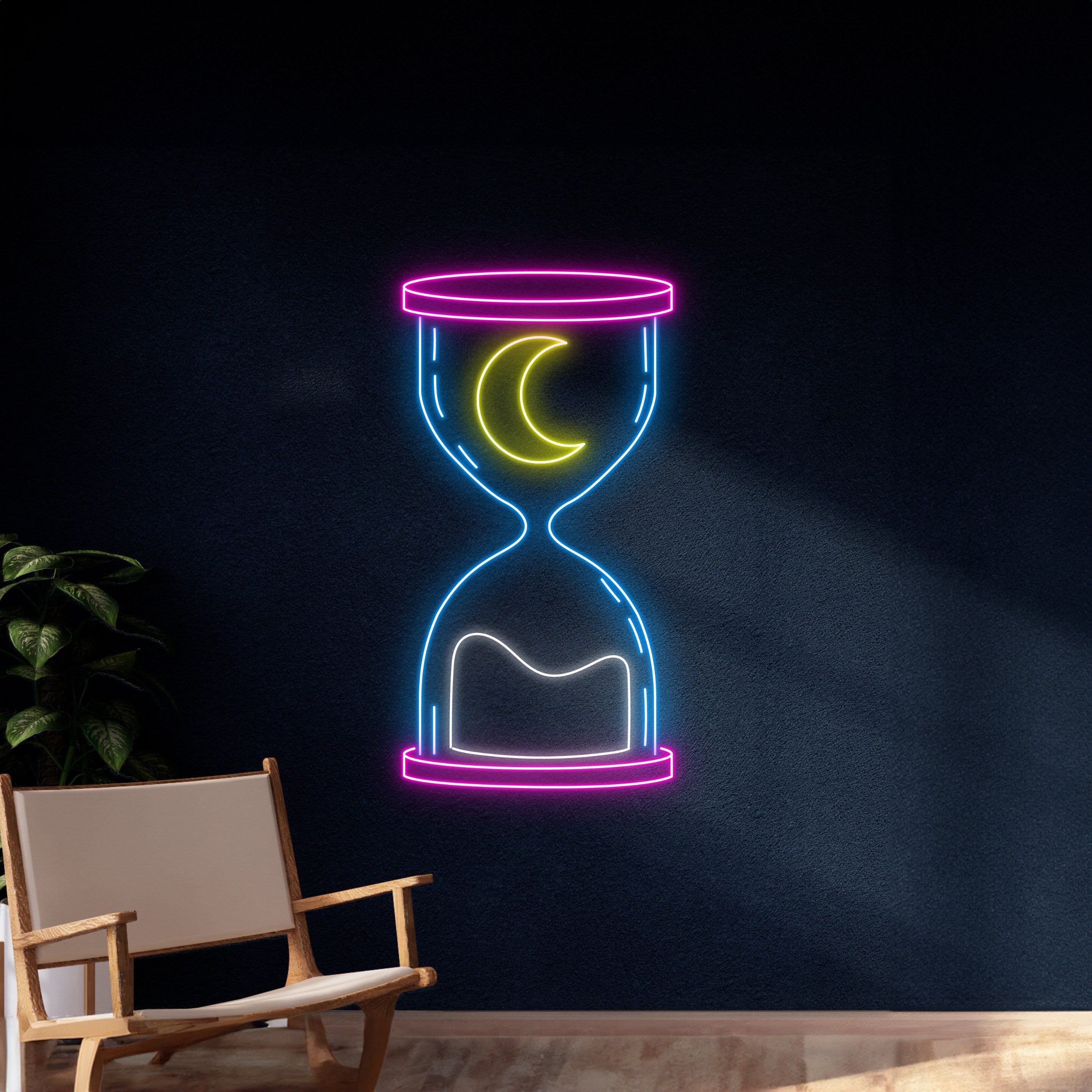 Moon Hourglass Neon Sign | Shineneon
