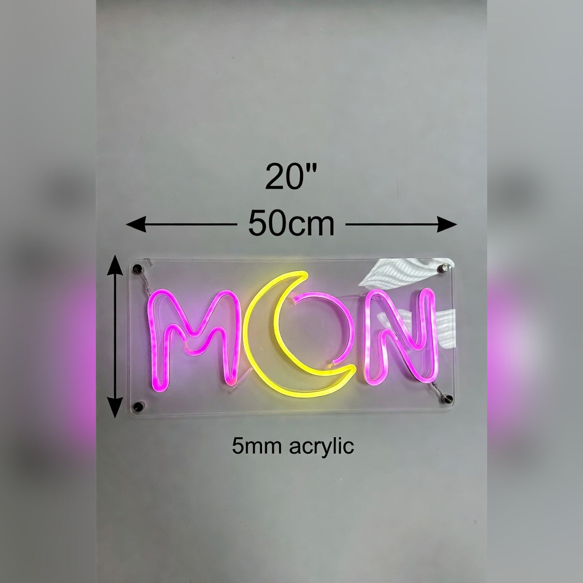Moon LED Neon Sign Wall Decor - 04 Size Image