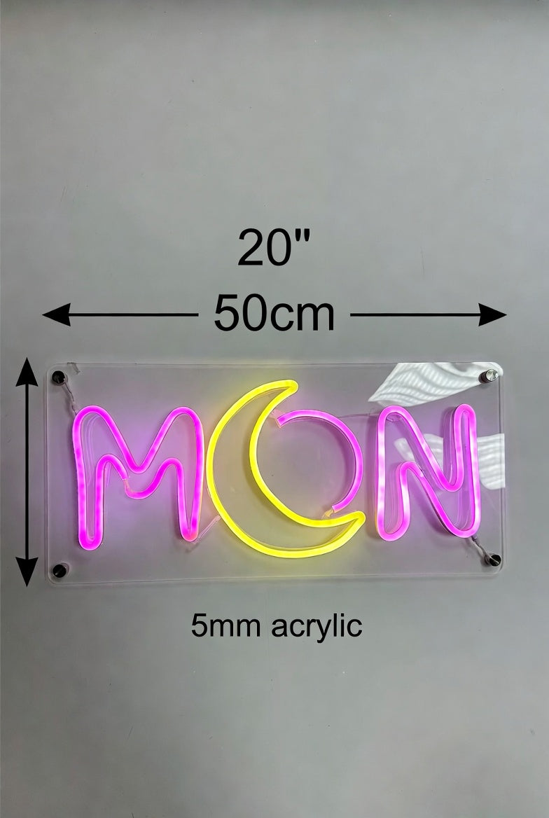Moon LED Neon Sign Wall Neon Sign - 04 Size Image