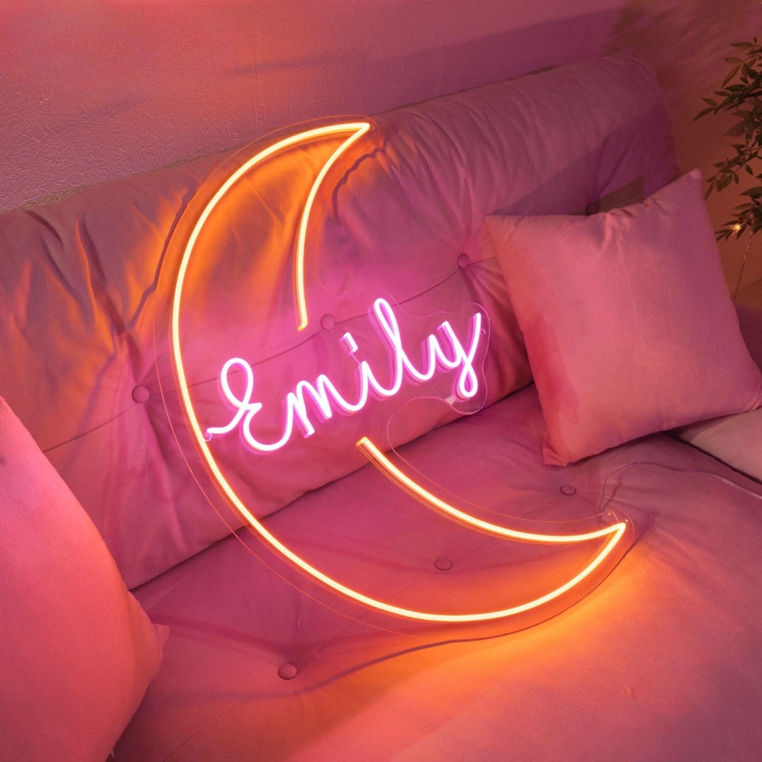 Moon Led Neon Sign With Your Kids Name | Shineneon