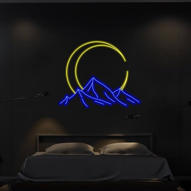 Moon Mountain Led Sign Wall Decor - Shineneon
