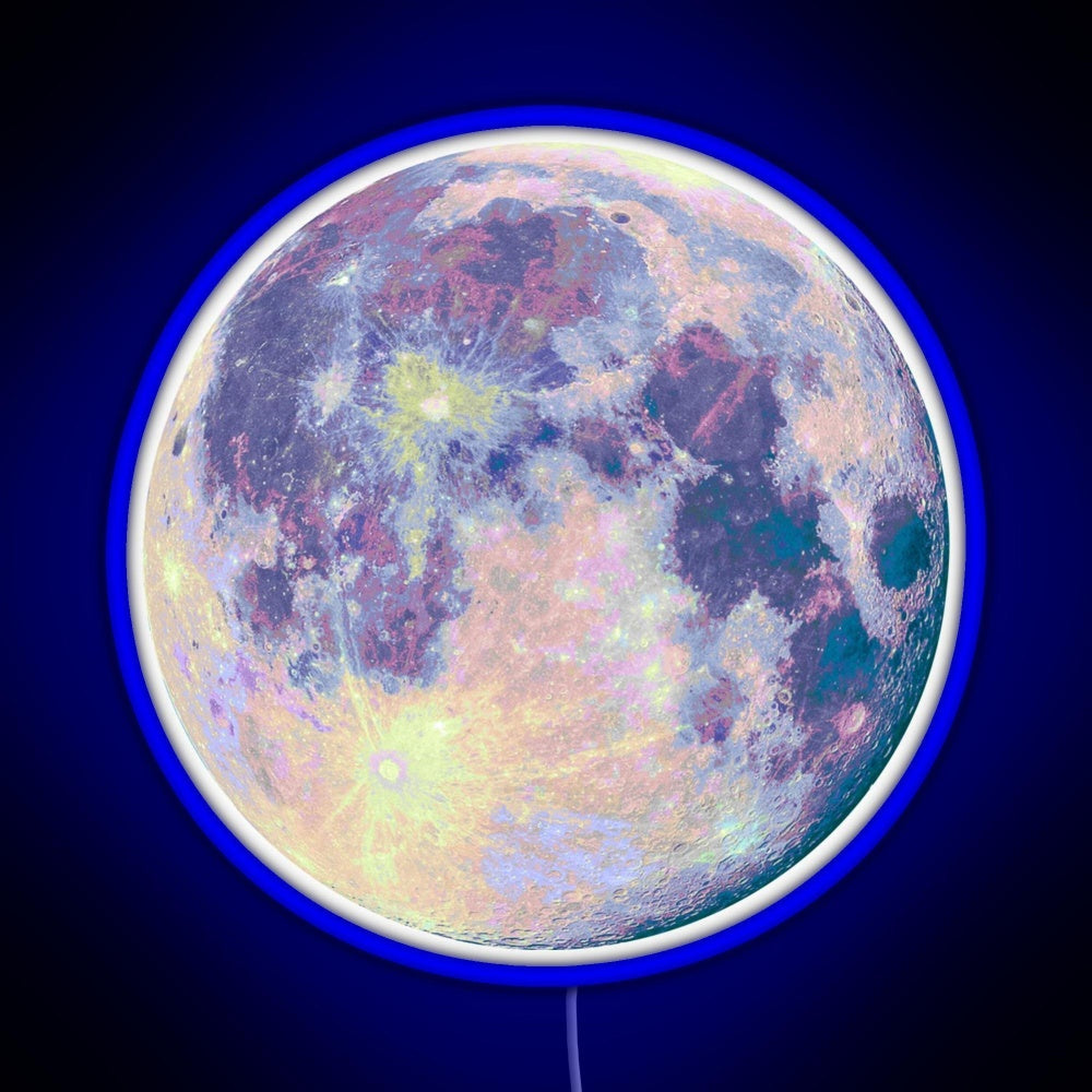 Moon Rgb Neon Sign For Bar Wall Decor - Custom LED neon sign front view