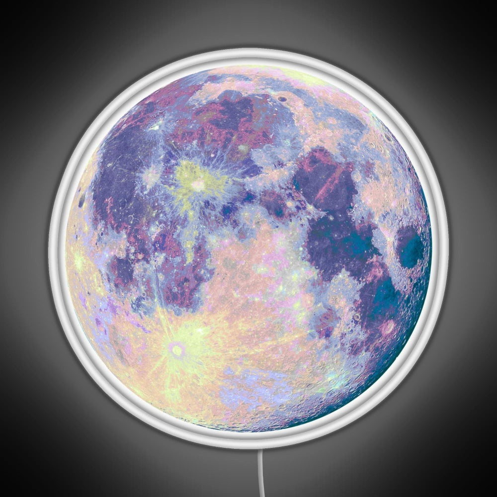 Moon Rgb Neon Sign For Bar Wall Decor - Size and dimension reference
