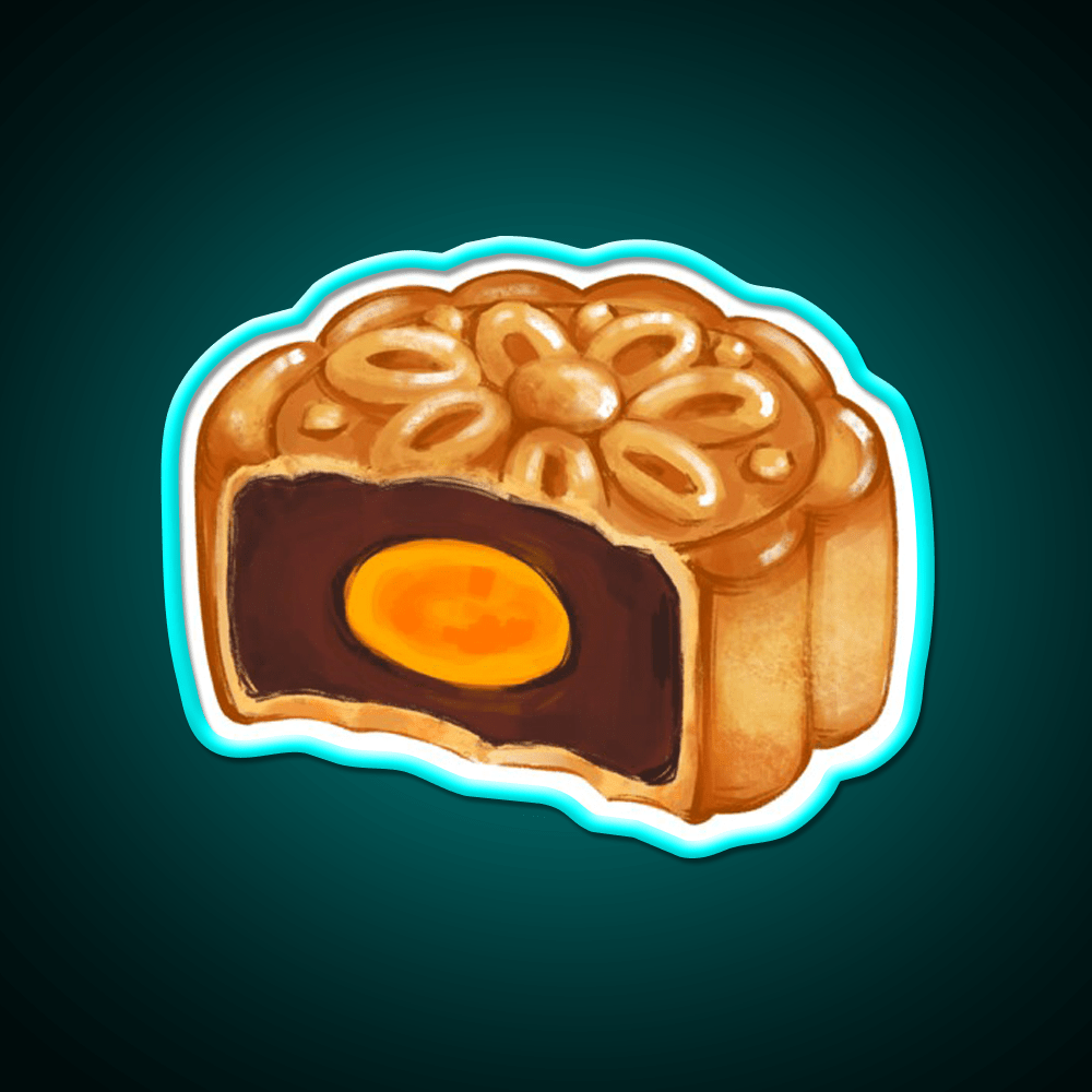 Mooncake Bite Led Neon Sign Chinese Food Rgb Color - Shineneon