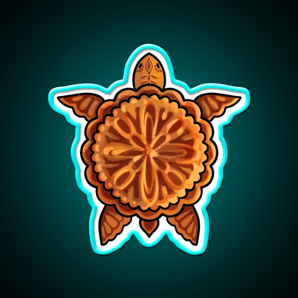 Mooncake Turtle Led Neon Sign Chinese Food Rgb Color - Shineneon