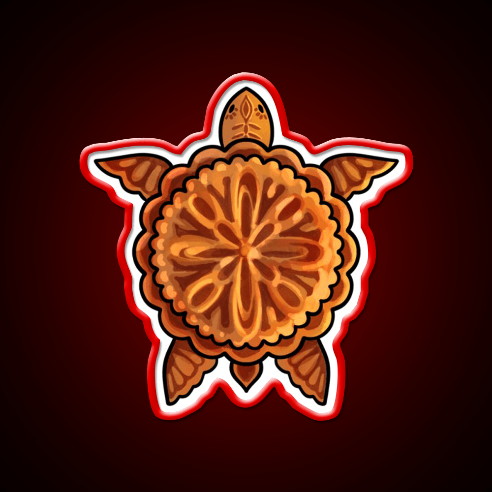 Mooncake Turtle Led Neon Sign Chinese Food Rgb Color - Shineneon
