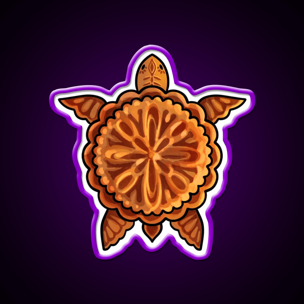 Mooncake Turtle Led Neon Sign Chinese Food Rgb Color - Shineneon
