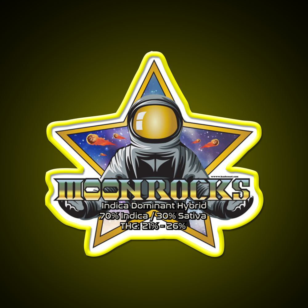 Moonrocks Strain Art Hemp Inspired Green Leaf Led Neon Sign Rgb Color - LED neon sign view 7