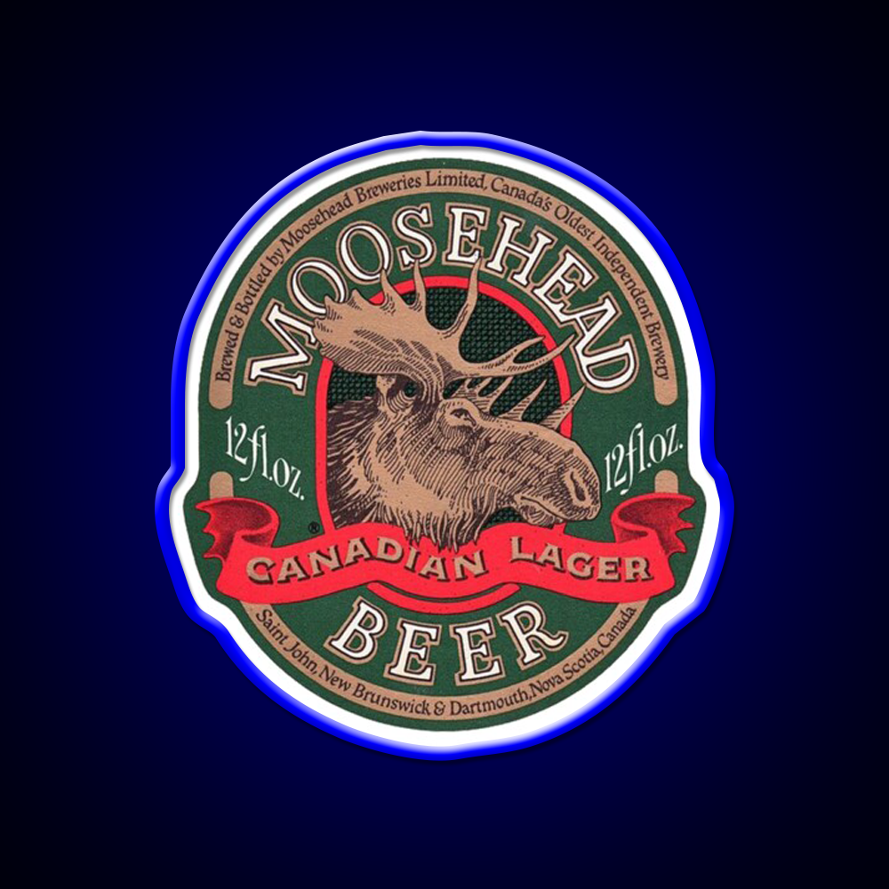Moosehead Canadian Lager Label Beer Bar Decor Led Neon Sign Rgb Color