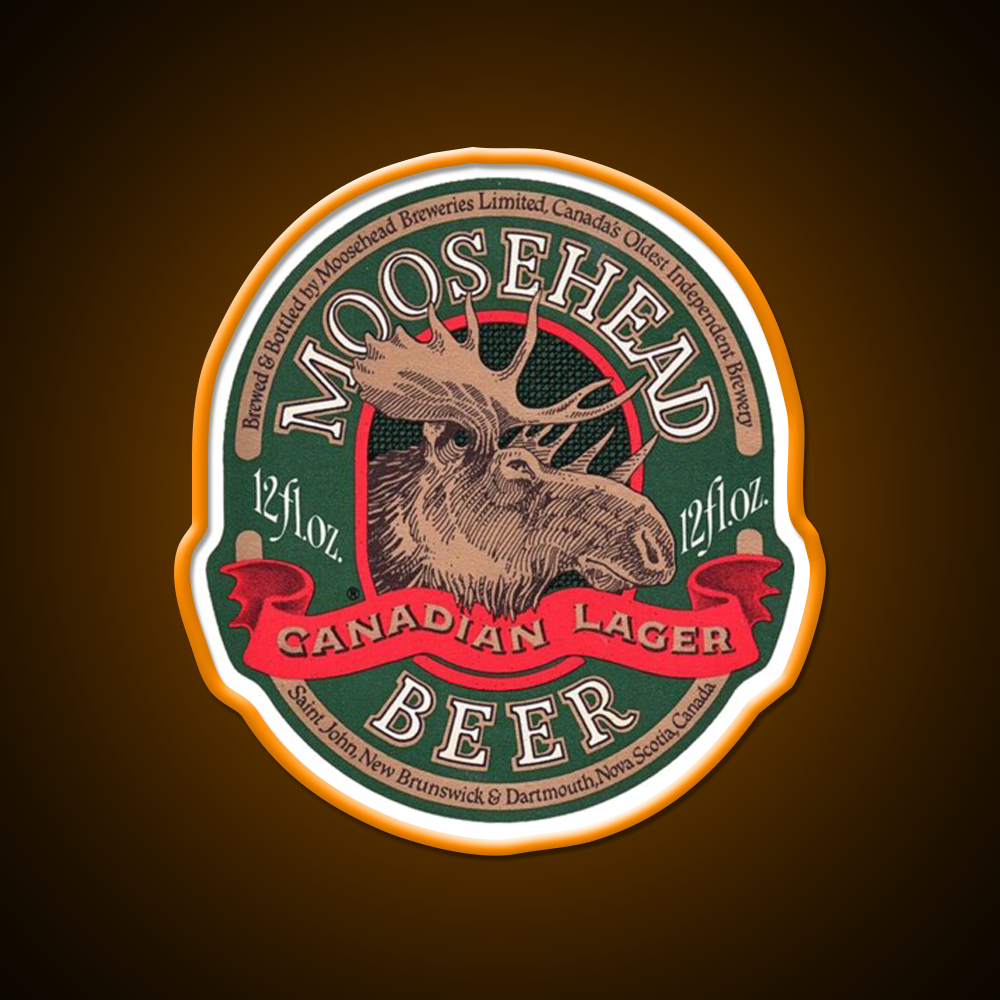 Moosehead Canadian Lager Label Beer Bar Decor Led Neon Sign Rgb Color