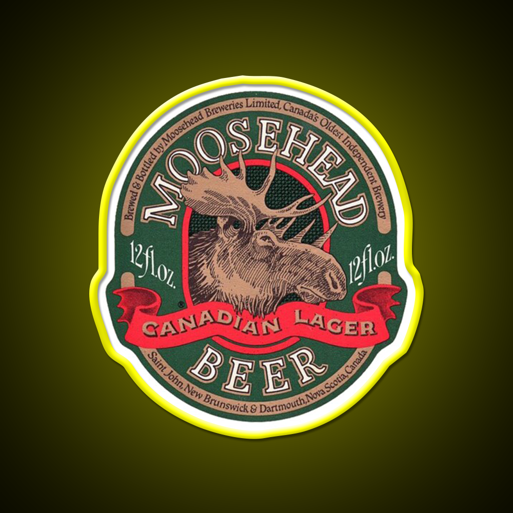 Moosehead Canadian Lager Label Beer Bar Decor Led Neon Sign Rgb Color
