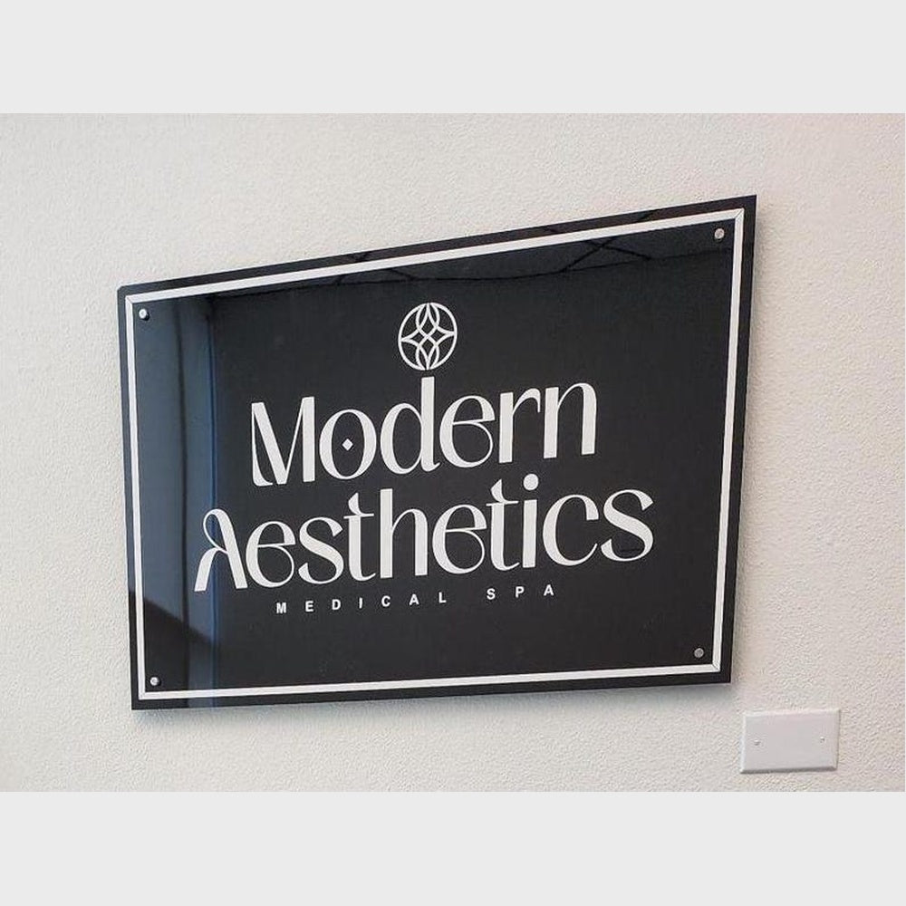 Mordern Black Acrylic Business Logo Sign - Shineneon