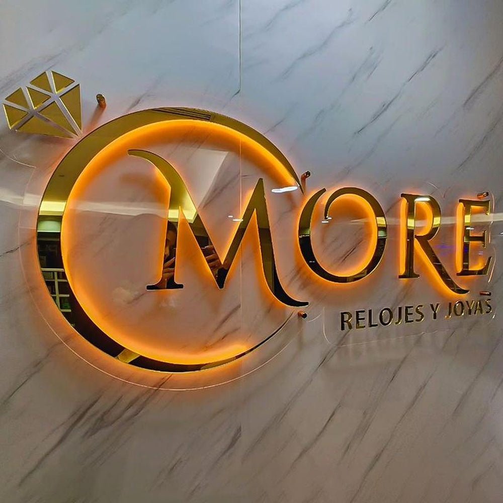 More 3D Backlit Letters Aluminum Business Metal Led Sign - Shineneon