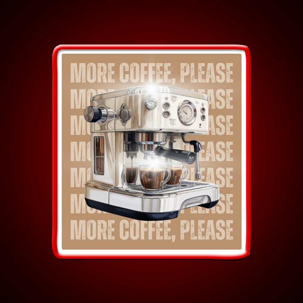 More Coffee Please Aesthetic Cafe Led Neon Sign Espresso Bar Art Rgb Color