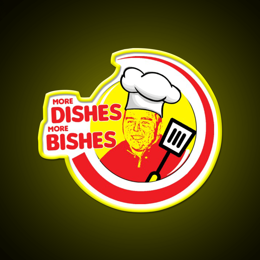 More Dishes More Bishes Fast Food Led Neon Sign For Burger Place Rgb Color - Shineneon