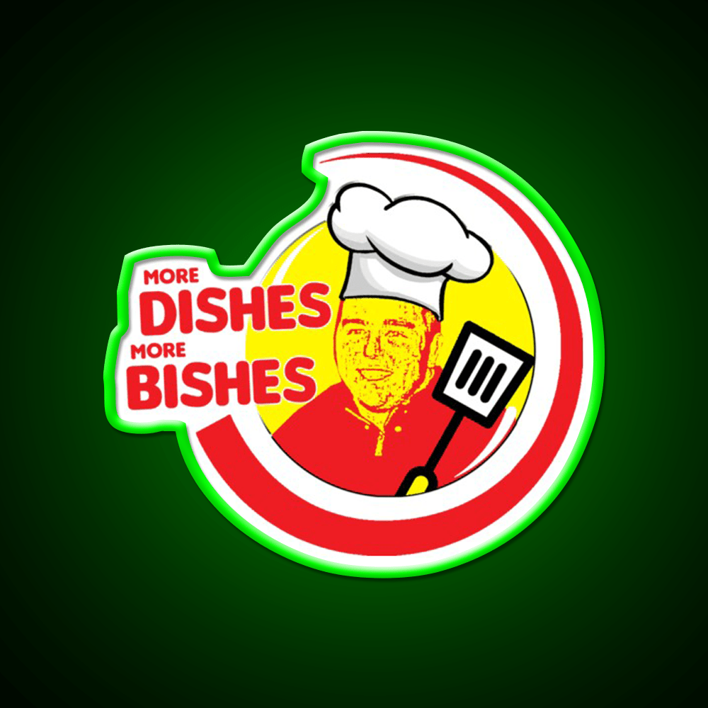 More Dishes More Bishes Fast Food Led Neon Sign For Burger Place Rgb Color - Shineneon