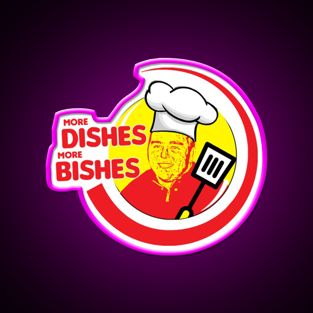 More Dishes More Bishes Gym Fitness Led Neon Sign Rgb Color