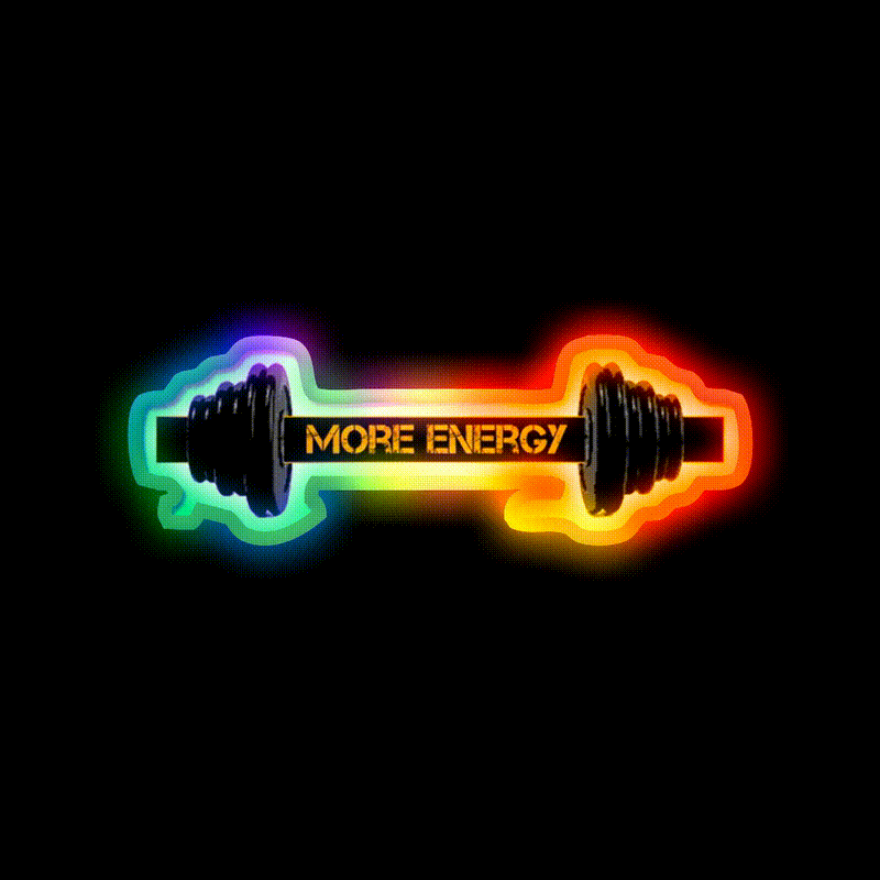 More Energy Gym Fitness Led Neon Sign Rgb Color
