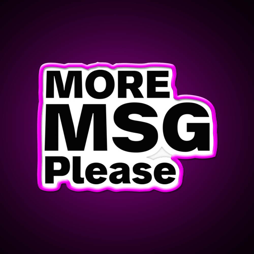 More Msg Please Led Neon Sign Chinese Food Rgb Color - Shineneon