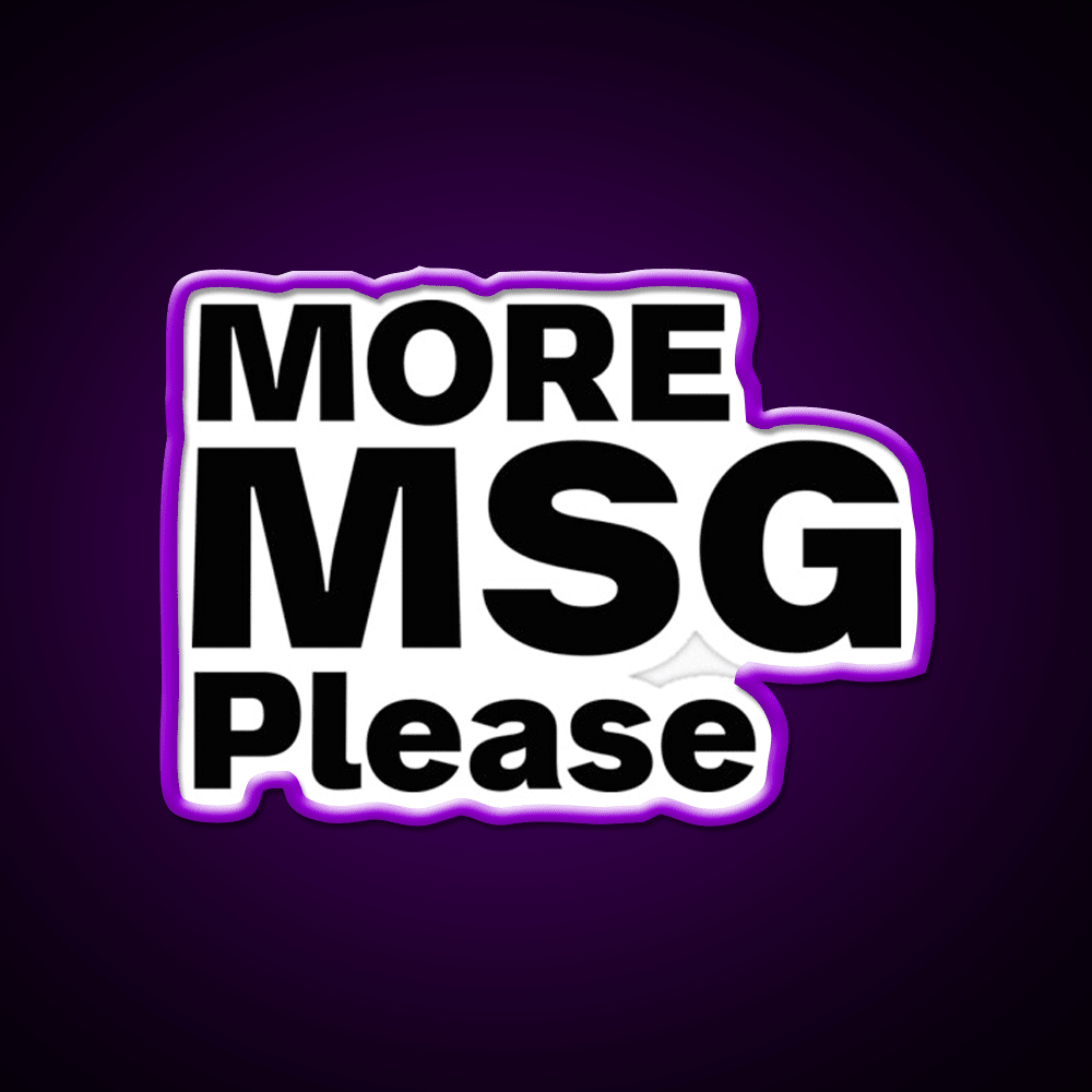 More Msg Please Led Neon Sign Chinese Food Rgb Color - Shineneon