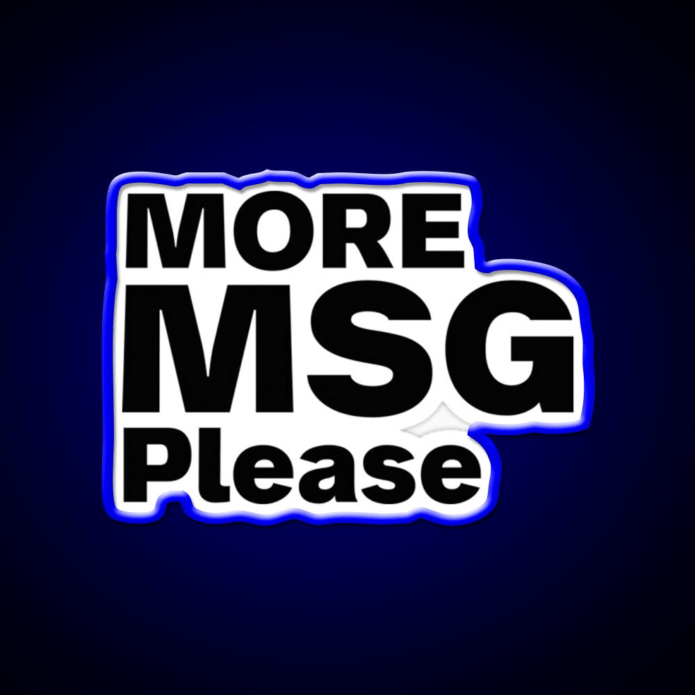 More Msg Please Led Neon Sign Chinese Food Rgb Color - Shineneon