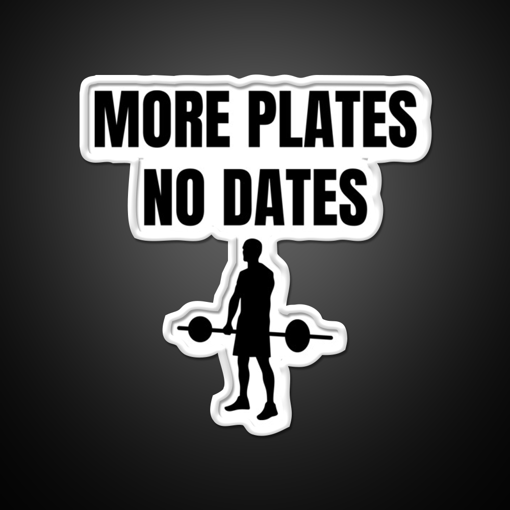 More Plates No Dates Gym Fitness Led Neon Sign Fitness Room Sign Rgb Color - LED neon sign view 11