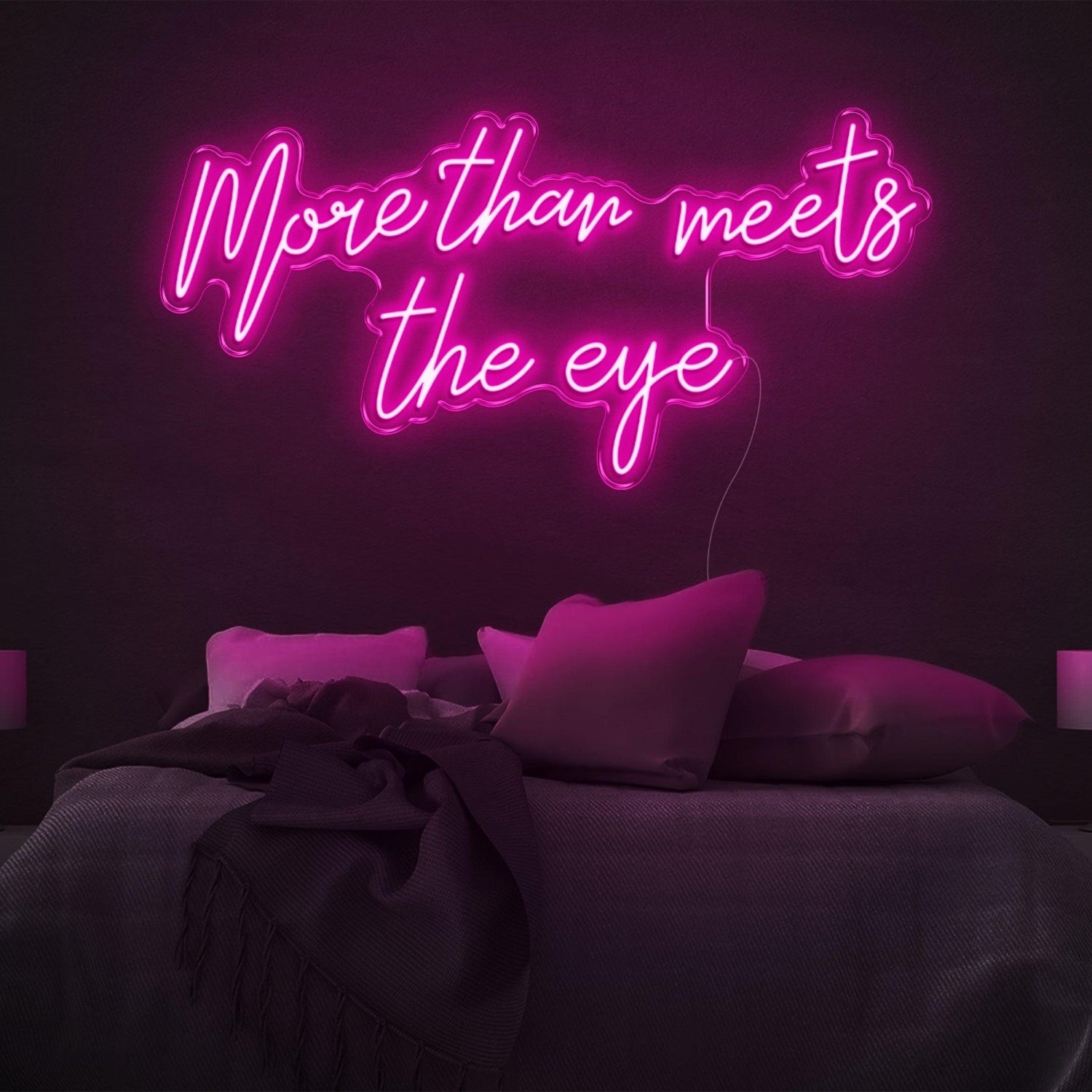 More Than Meets The Eye White Glow Led Neon Sign For Bedroom Wall Decor | Shineneon