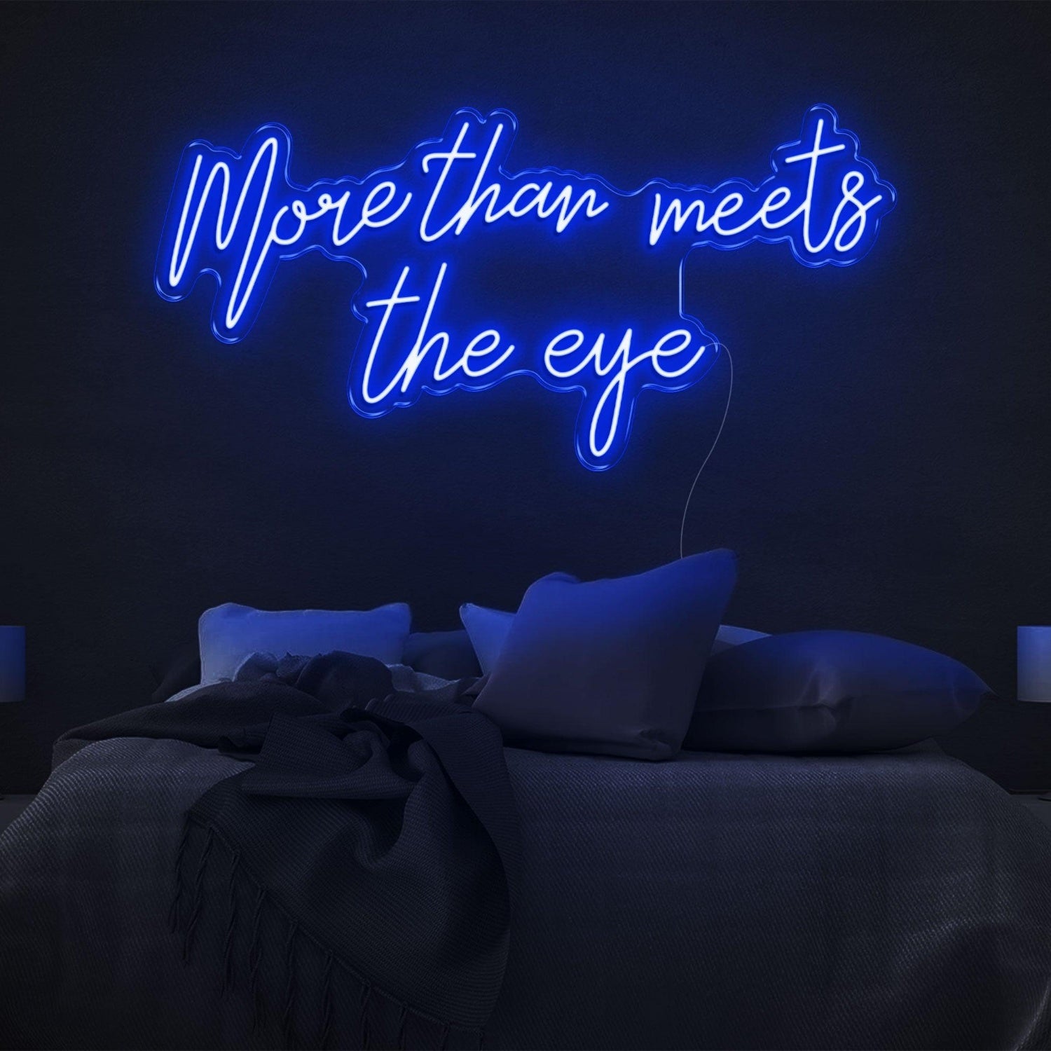More Than Meets The Eye White Glow Led Neon Sign For Bedroom Wall Decor | Shineneon
